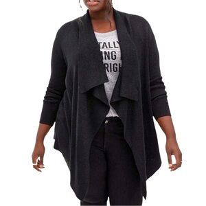 Torrid Black Open Front Cardigan Black, Sparkles
